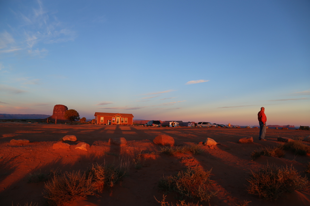 Monument Valley- Sunrise and a man