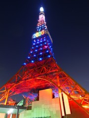 東京オリンピック 2020 　ダイヤモンドヴェール　東京タワー　ライトアップ 　