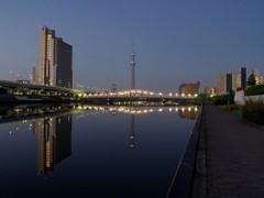 隅田川　水面　白鬚橋