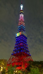 東京タワー　ライトアップ 　東京オリンピック 2020  　ダイヤモンドヴェール