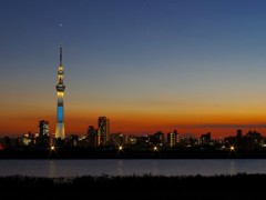 東京スカイツリー　富士山　金星  Tokyo Skytree Light up