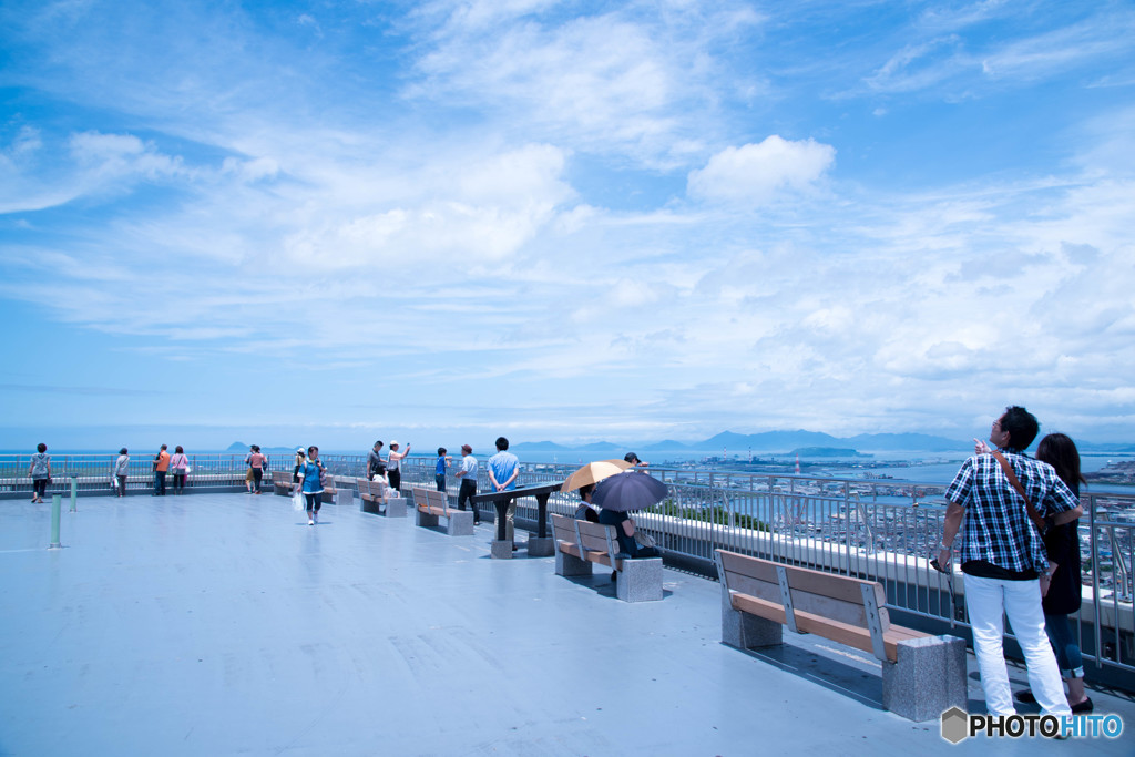 若松の青空。