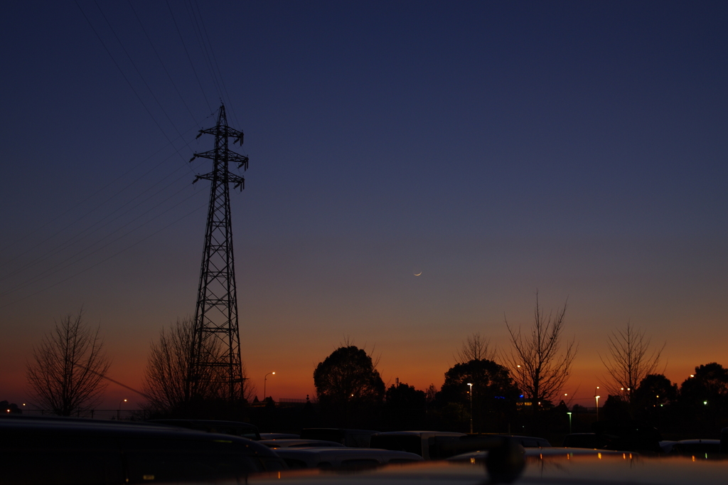 夕暮れの鉄塔