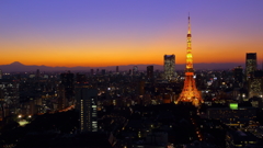 Twilight Tokyo:with Mt.Fuji
