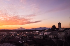 Sunset with Fuji & dream land