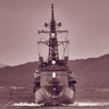 関門海峡の護衛艦