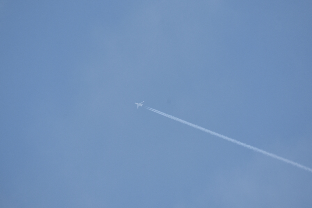 高度12500ｍを飛んでいるガルフストリーム