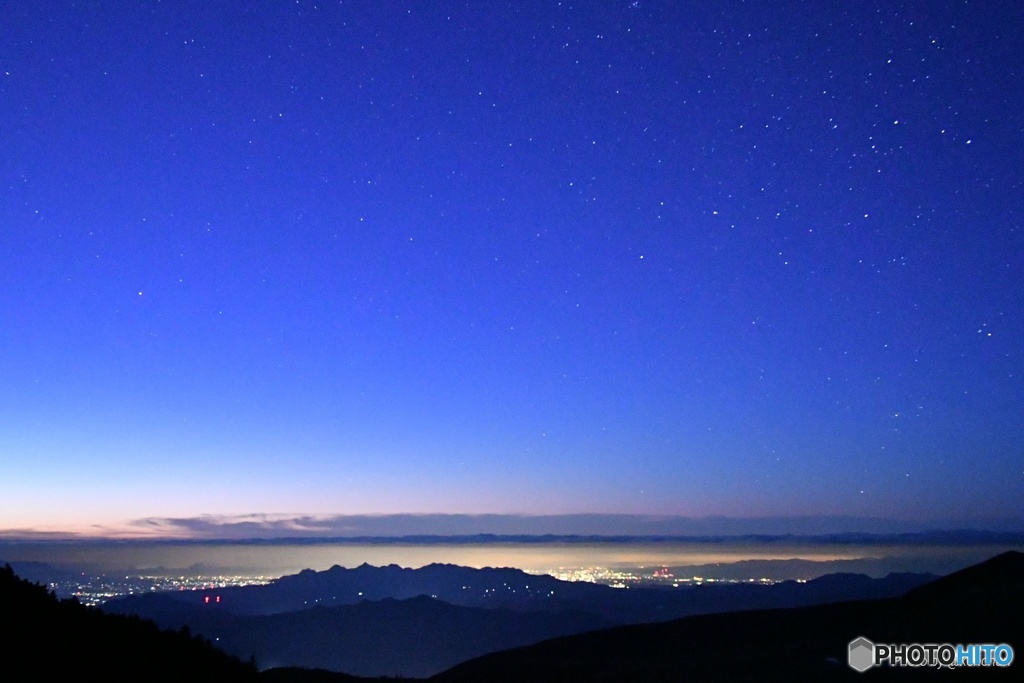 甘利山からの夜景