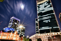 中秋の名月と東京駅