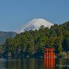 芦ノ湖と富士山