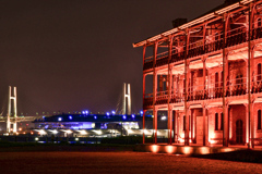 赤レンガ倉庫から見るベイブリッジ