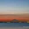 夕暮れ富士