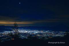 甘利山からの夜景