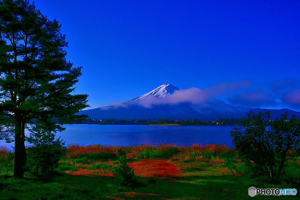 河口湖からの富士山