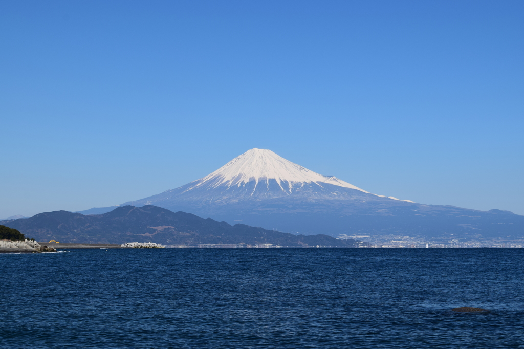 三保の松原からの富士山