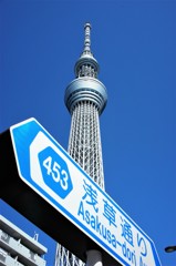 浅草通りのスカイツリー