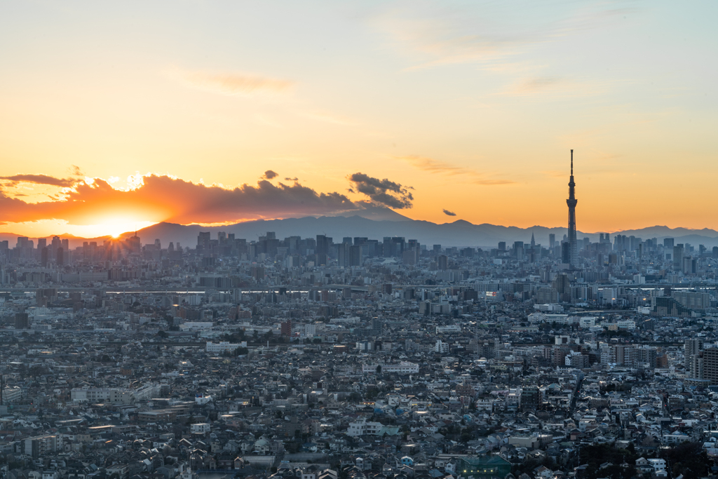 アイリンクタウンの夕焼け