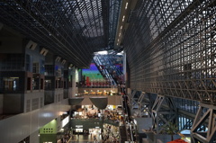 夕暮れの京都駅ビル