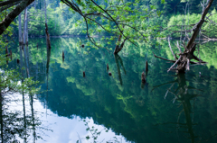 水鏡２　御岳自然湖