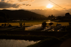 田園の夕暮れ