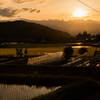 田園の夕暮れ