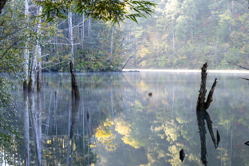 穏やかな秋の湖
