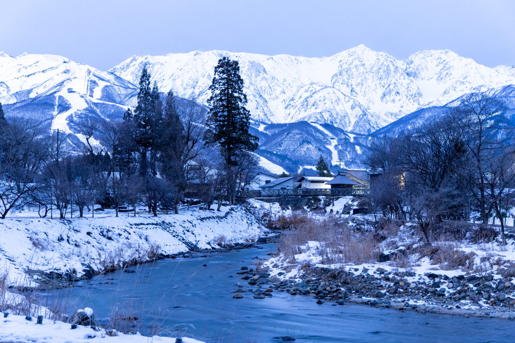 里山に降りる冬