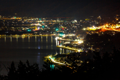 道路に描く夜景