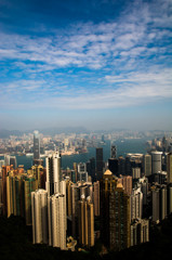 Beautiful view in peak Hong Kong