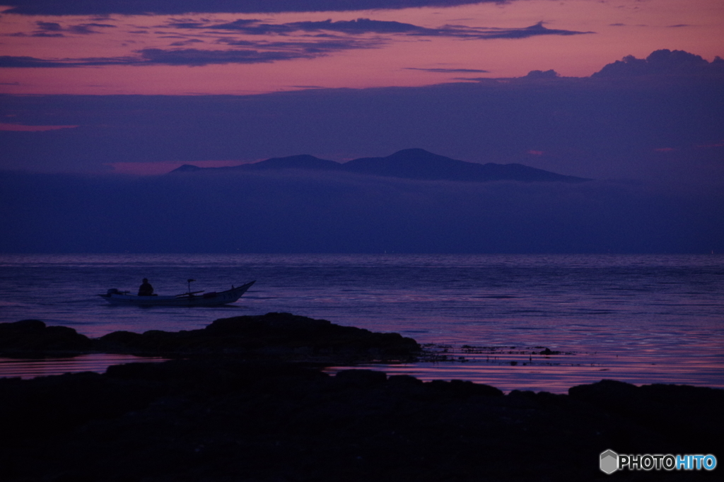 離島の夕景