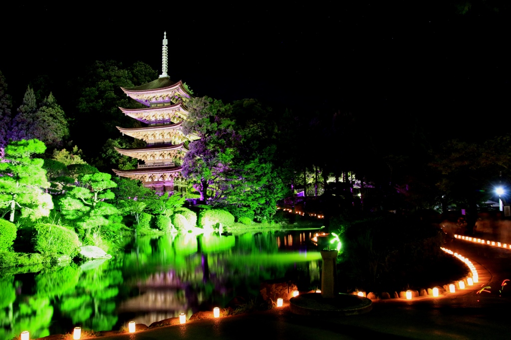 瑠璃光寺の夜景