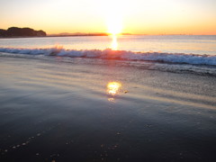 First sunrise at Shonan Beach in 2016