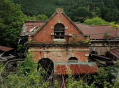 足尾銅山通洞変電所跡