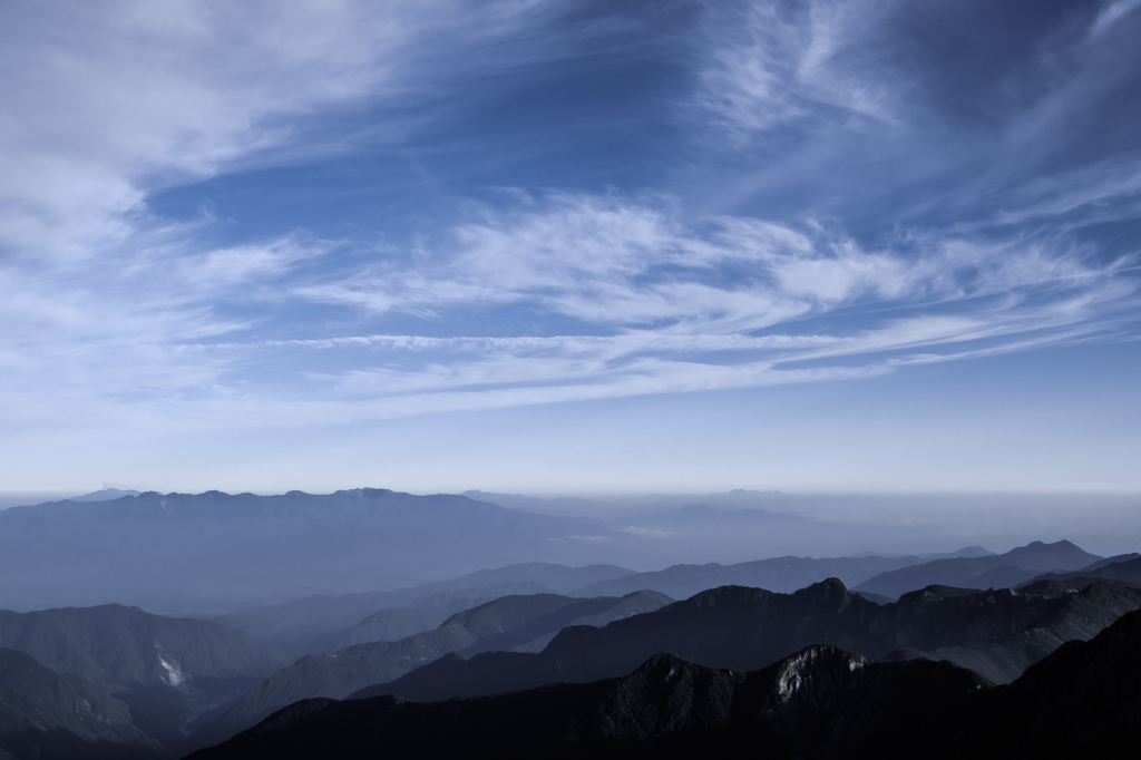 小赤石岳山頂から