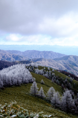 横川山山頂から南アルプス方面