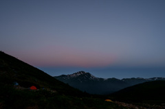 雲ノ平から黒部五郎岳 朝景