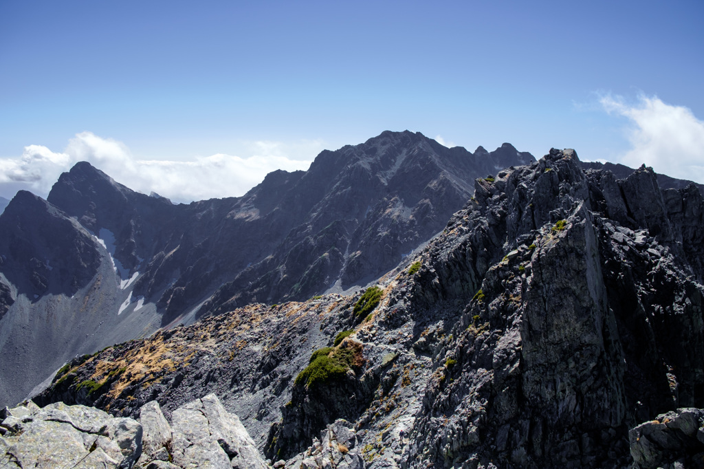 北穂高岳山頂から