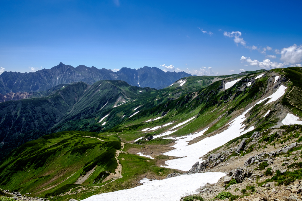 三俣蓮華岳山頂から