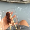 足湯と団子。