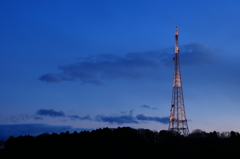 夕焼けのテレビ塔