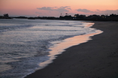 夕方の海岸