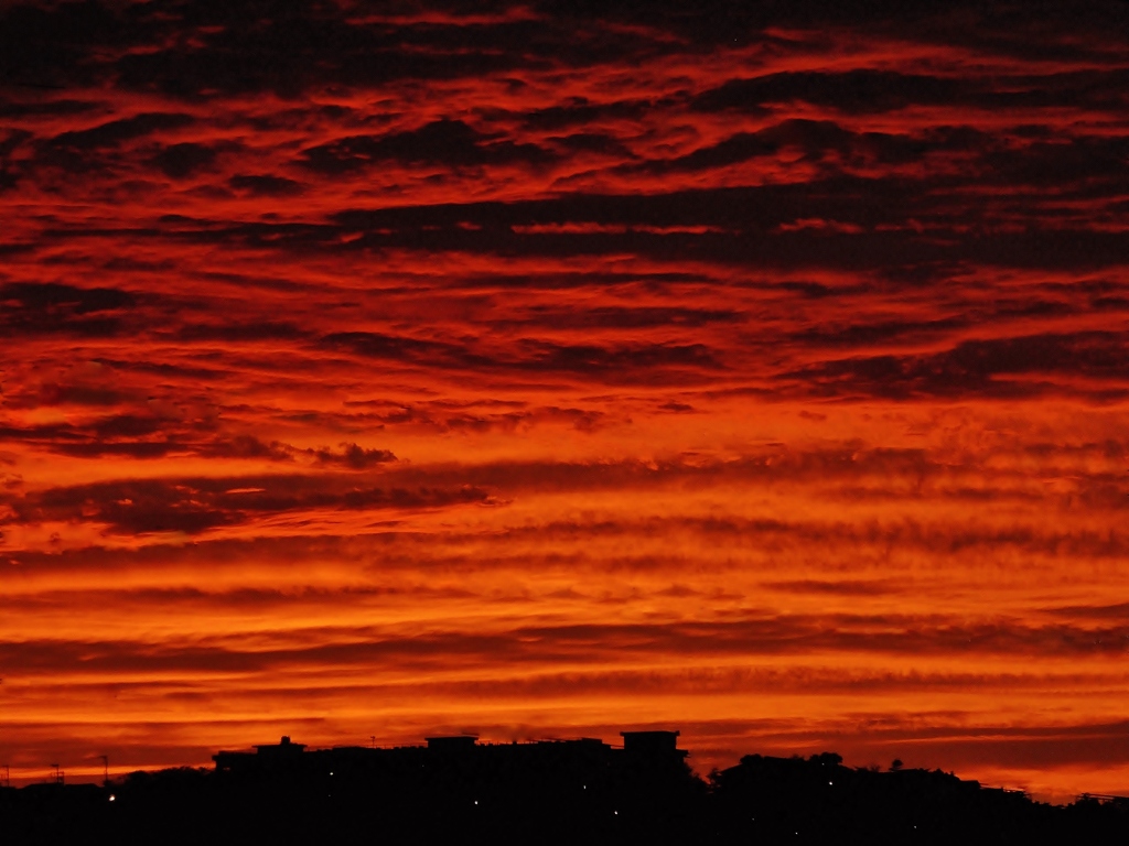 燃える夕焼け