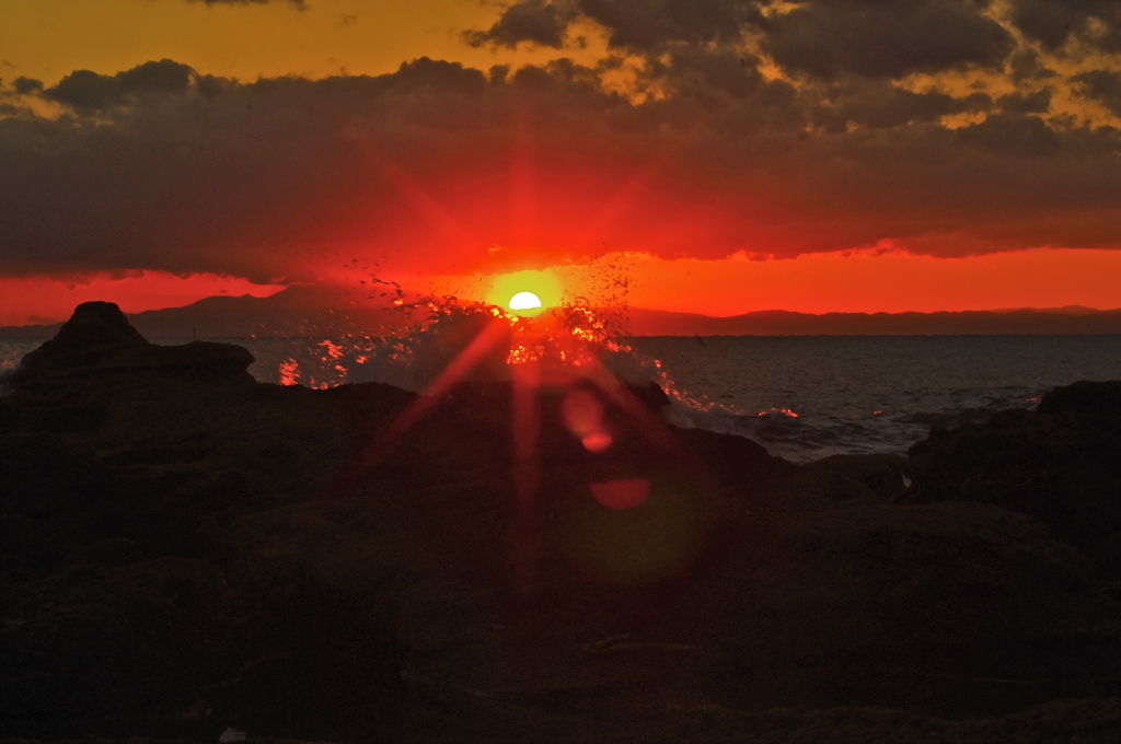 三戸夕焼け
