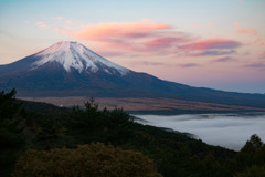 朝焼け富士・雲海付き