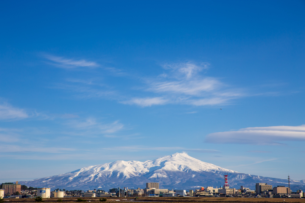 酒田と鳥海山