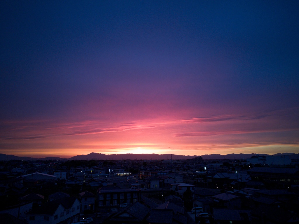 一昨日の夕日