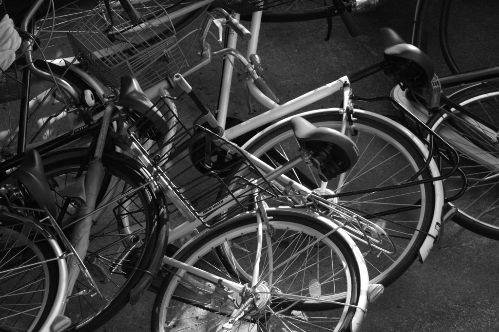 上から自転車