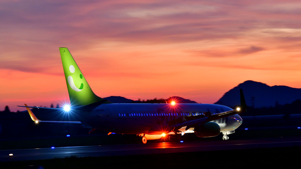 夕焼け★Landing of NewSky ^^-