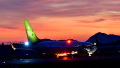 夕焼け★Landing of NewSky ^^-