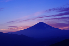 夕暮れ富士山